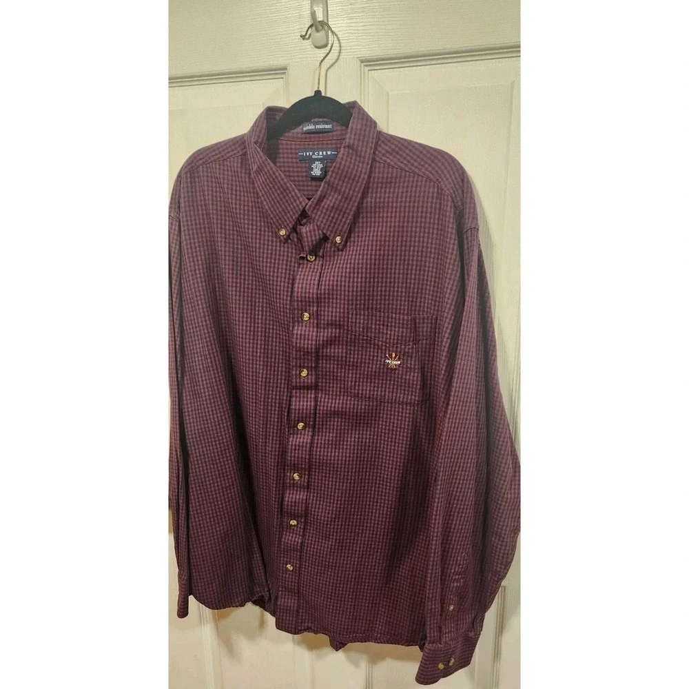 Ivy Crew 2XT Long Sleeve Plaid Button Up Wrinkle Resistant‎ Preowned, EUC